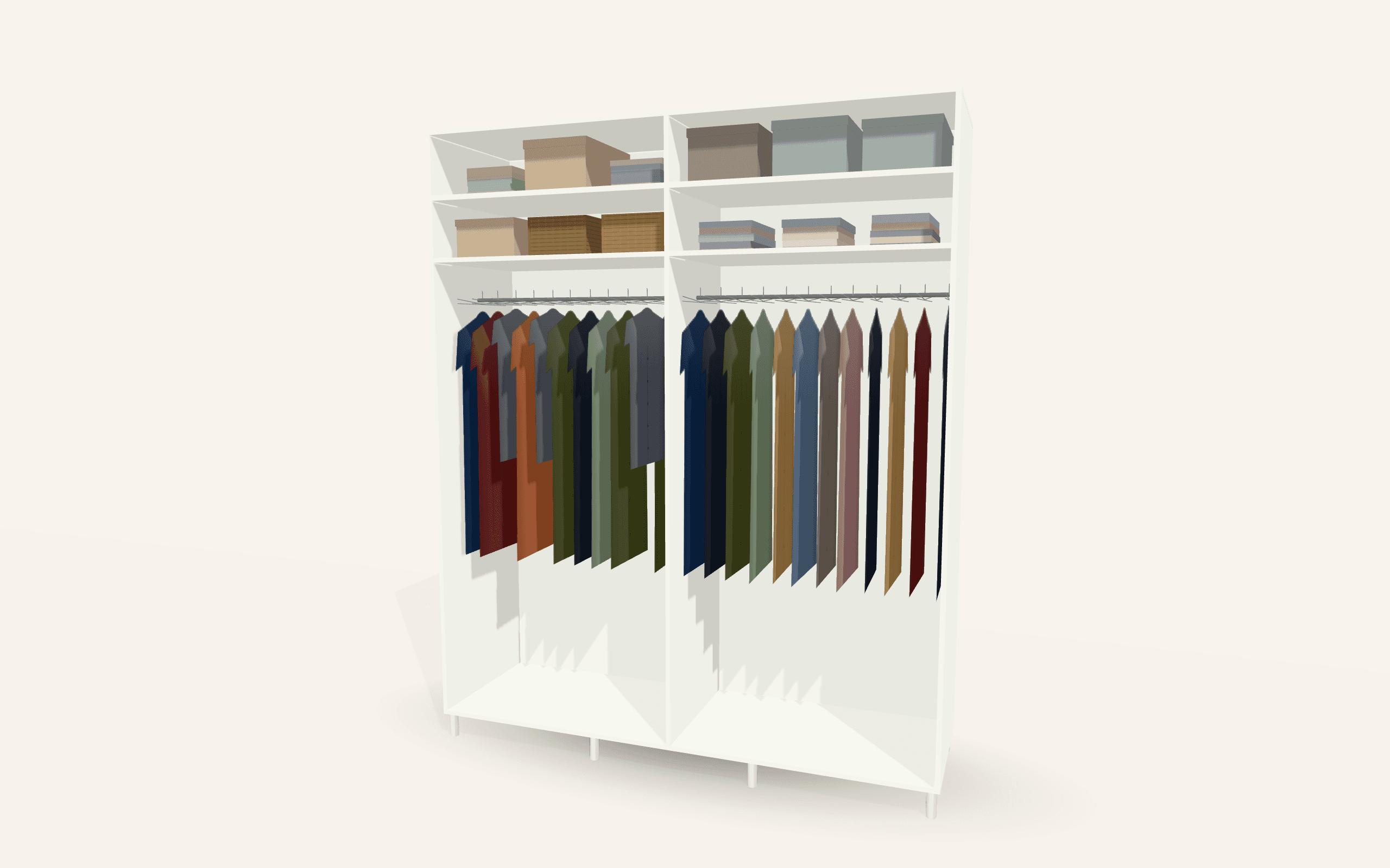 The Brighton Mirror & White Sliding Wardrobe