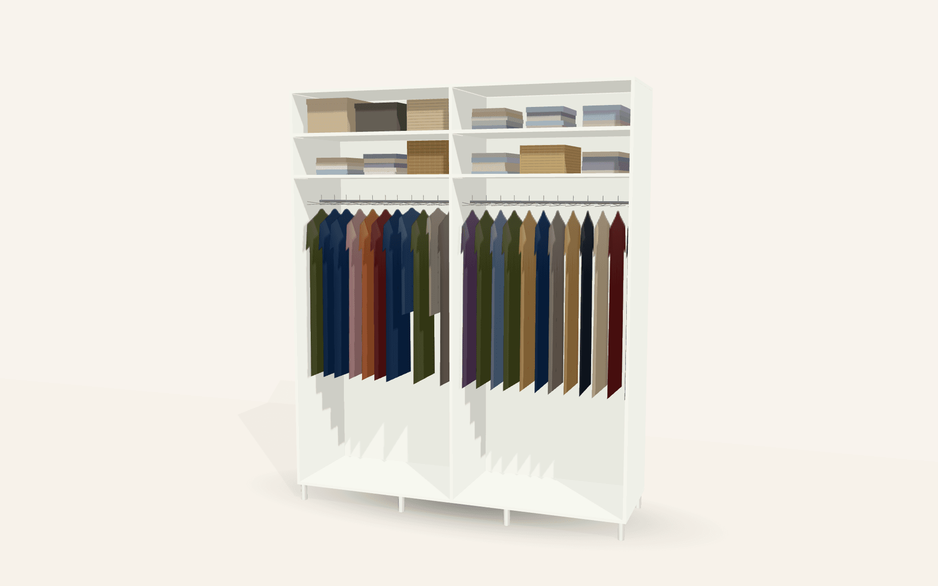 The Brighton Mirror & White Sliding Wardrobe